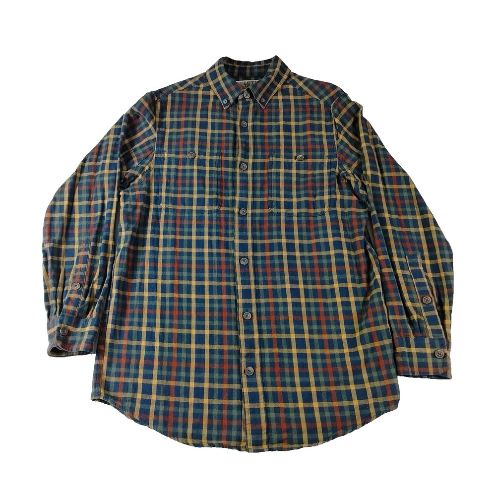 Duluth Trading Co Mens Flannel Shirt Slim Fit Plaid Cowboy Western Rodeo Size‎ M